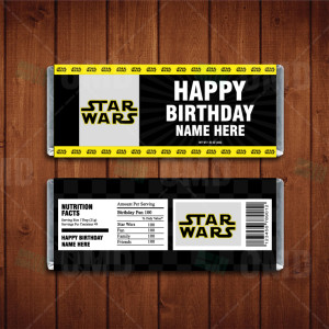 Star Wars Custom Candy Bar Wrappers – Cartoon Invites