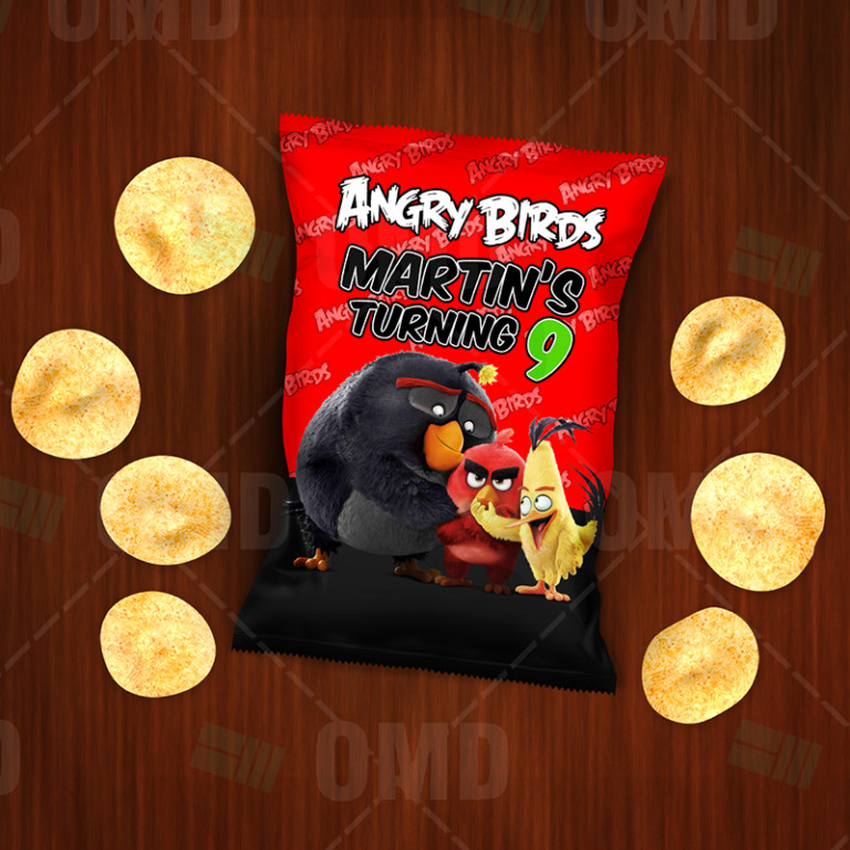 Angry Birds Cartoon Party Potato Chip bags – Cartoon Invites