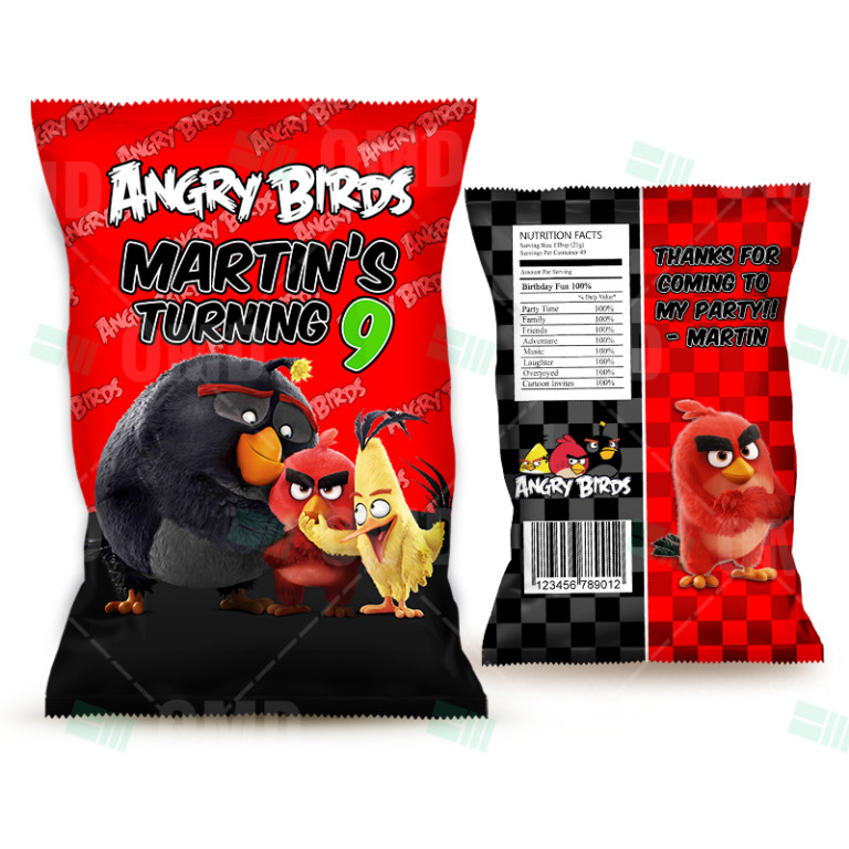 Angry Birds Cartoon Party Potato Chip bags – Cartoon Invites
